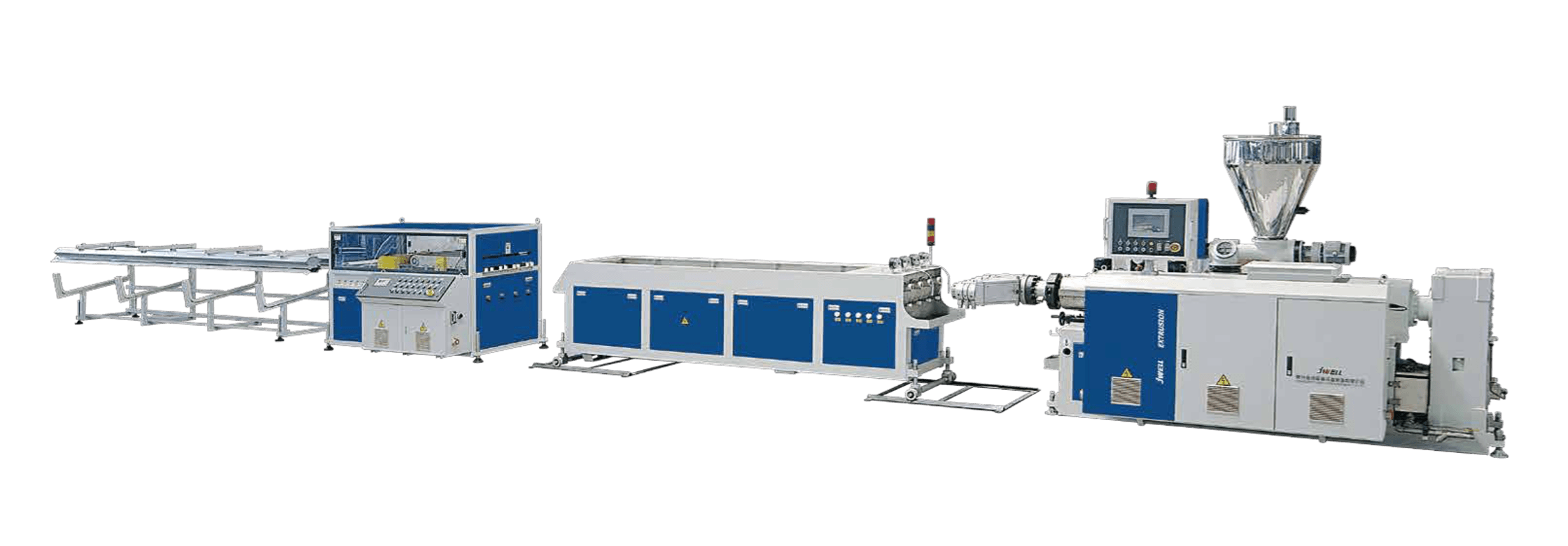 Linha de Extrusão de Tubos de PVC de Duas e Quatro Cavidades
